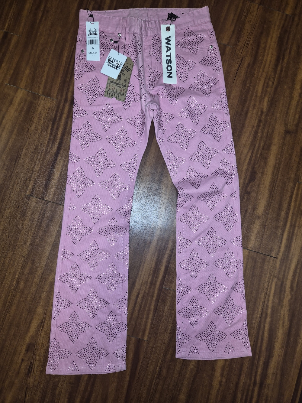 Watson Pink Embellished Straight Men’s Jeans